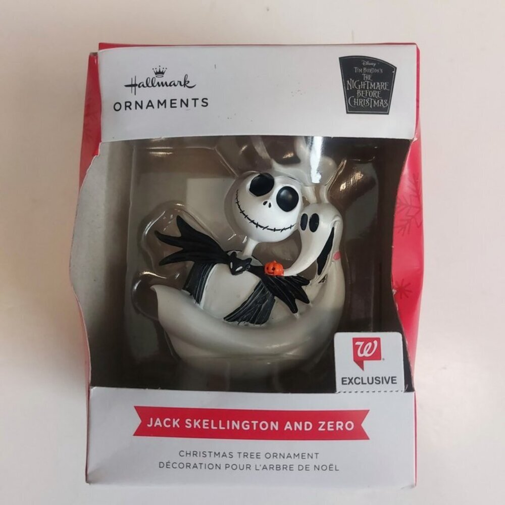 Hallmark Christmas Tree Ornament JACK SKELLINGTON and ZERO The Nightmare Before - Picture 1 of 3